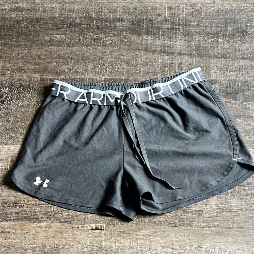 Under Armour Women's Charcoal Gray Athletic Shorts